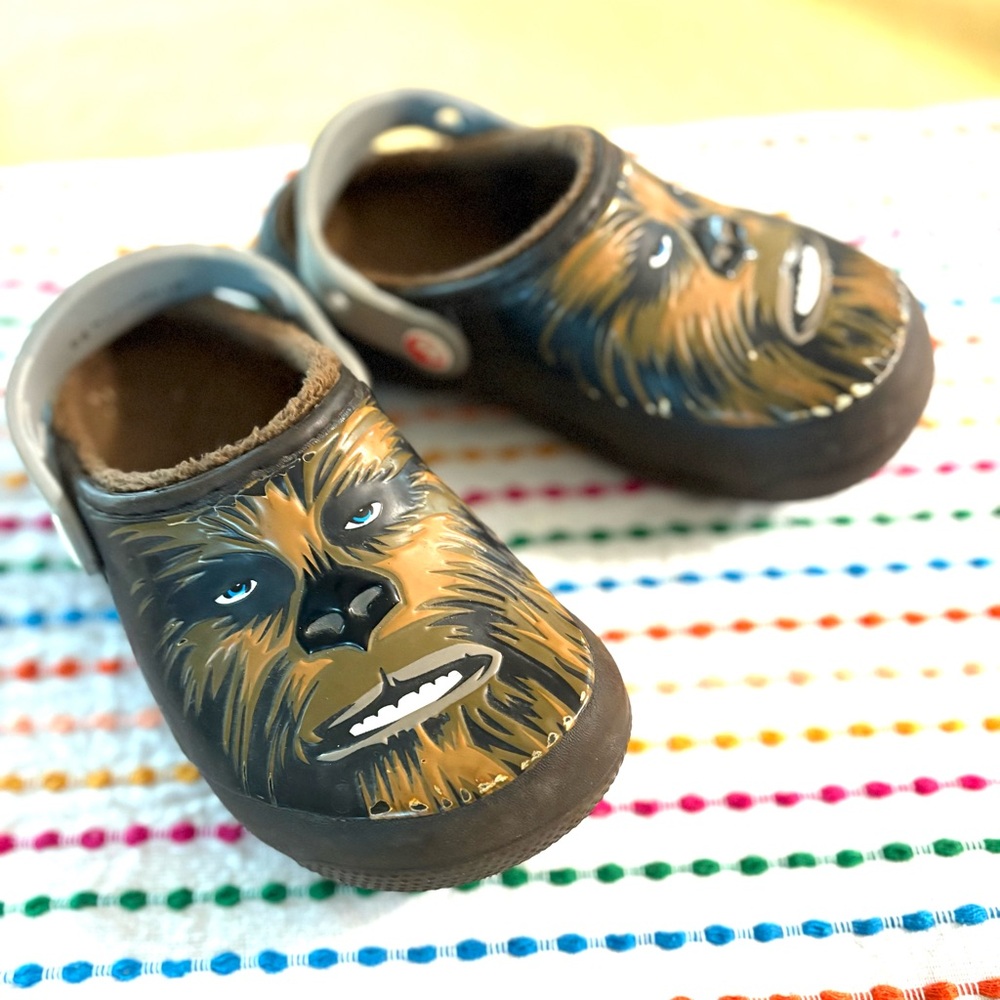 CROCS Chewbacca Fleece Lined slip on for your Star Wars kid!